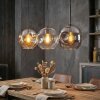 Ripoll lampa wisząca, kula świetlna, lampa wisząca bursztynowy, przezroczysty, przydymiony, 3-punktowe