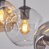 Ripoll lampa wisząca, kula świetlna, lampa wisząca bursztynowy, przezroczysty, przydymiony, 3-punktowe