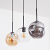 Ripoll lampa wisząca, kula świetlna, lampa wisząca bursztynowy, przezroczysty, przydymiony, 3-punktowe