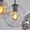 Ripoll lampa wisząca, kula świetlna, lampa wisząca bursztynowy, przezroczysty, przydymiony, 3-punktowe