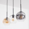 Ripoll lampa wisząca, kula świetlna, lampa wisząca bursztynowy, przezroczysty, przydymiony, 3-punktowe