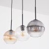 Koyoto lampa wisząca, kula świetlna, lampa wisząca bursztynowy, przezroczysty, przydymiony, 3-punktowe