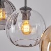 Koyoto lampa wisząca, kula świetlna, lampa wisząca bursztynowy, przezroczysty, przydymiony, 3-punktowe