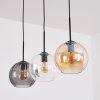 Koyoto lampa wisząca, kula świetlna, lampa wisząca bursztynowy, przezroczysty, przydymiony, 3-punktowe