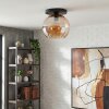 Koyoto lampa sufitowa, kula świetlna 25 cm bursztynowy, 1-punktowy