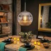 Ripoll lampa wisząca, kula świetlna, lampa wisząca chrom, przezroczysty, przydymiony, 1-punktowy