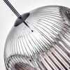 Ripoll lampa wisząca, kula świetlna, lampa wisząca chrom, przezroczysty, przydymiony, 1-punktowy