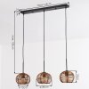 Mulstrand lampa wisząca, lampa wisząca brązowy, 3-punktowe