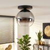Koyoto lampa sufitowa, kula świetlna 25 cm chrom, przezroczysty, przydymiony, 1-punktowy