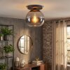 Koyoto lampa sufitowa, kula świetlna 25 cm chrom, przezroczysty, przydymiony, 1-punktowy