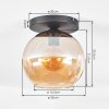 Koyoto lampa sufitowa, kula świetlna 25 cm bursztynowy, 1-punktowy