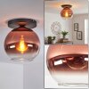 Koyoto lampa sufitowa, kula świetlna 25 cm przezroczysty, miedziany, 1-punktowy