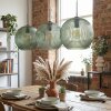 Koyoto lampa wisząca, kula świetlna, lampa wisząca 30 cm zielony, 3-punktowe