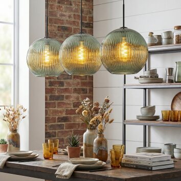 Koyoto lampa wisząca, kula świetlna, lampa wisząca 30 cm zielony, 3-punktowe