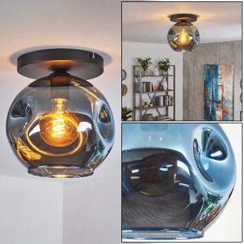 Ripoll lampa sufitowa, kula świetlna niebeieski, 1-punktowy