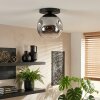 Ripoll lampa sufitowa, kula świetlna chrom, przezroczysty, przydymiony, 1-punktowy