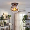 Ripoll lampa sufitowa, kula świetlna chrom, przezroczysty, przydymiony, 1-punktowy