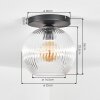 Koyoto lampa sufitowa, kula świetlna 25 cm przezroczysty, 1-punktowy