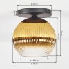 Koyoto lampa sufitowa, kula świetlna 26 cm złoty, przezroczysty, 1-punktowy