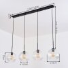 Ripoll lampa wisząca, kula świetlna, lampa wisząca przezroczysty, 4-punktowe