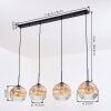 Ripoll lampa wisząca, kula świetlna, lampa wisząca bursztynowy, przezroczysty, 4-punktowe