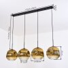 Ripoll lampa wisząca, kula świetlna, lampa wisząca złoty, przezroczysty, 4-punktowe