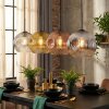 Ripoll lampa wisząca, kula świetlna, lampa wisząca chrom, złoty, przezroczysty, miedziany, przydymiony, 4-punktowe