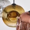 Ripoll lampa wisząca, kula świetlna, lampa wisząca chrom, złoty, przezroczysty, miedziany, przydymiony, 3-punktowe