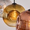 Ripoll lampa wisząca, kula świetlna, lampa wisząca chrom, złoty, przezroczysty, miedziany, przydymiony, 3-punktowe