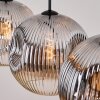 Ripoll lampa wisząca, kula świetlna, lampa wisząca chrom, przezroczysty, przydymiony, 4-punktowe