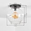 Koyoto lampa sufitowa, kula świetlna 30 cm przezroczysty, 1-punktowy