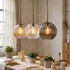 Ripoll lampa wisząca, kula świetlna, lampa wisząca bursztynowy, przezroczysty, przydymiony, 3-punktowe