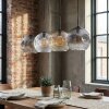 Ripoll lampa wisząca, kula świetlna, lampa wisząca bursztynowy, przezroczysty, przydymiony, 4-punktowe
