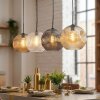 Ripoll lampa wisząca, kula świetlna, lampa wisząca bursztynowy, przezroczysty, przydymiony, 4-punktowe