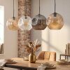 Ripoll lampa wisząca, kula świetlna, lampa wisząca bursztynowy, przezroczysty, przydymiony, 4-punktowe