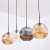 Ripoll lampa wisząca, kula świetlna, lampa wisząca bursztynowy, przezroczysty, przydymiony, 4-punktowe