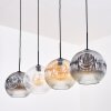 Ripoll lampa wisząca, kula świetlna, lampa wisząca bursztynowy, przezroczysty, przydymiony, 4-punktowe