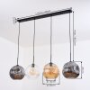 Ripoll lampa wisząca, kula świetlna, lampa wisząca bursztynowy, przezroczysty, przydymiony, 4-punktowe