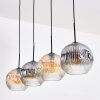 Ripoll lampa wisząca, kula świetlna, lampa wisząca bursztynowy, przezroczysty, przydymiony, 4-punktowe