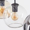 Koyoto lampa wisząca, kula świetlna, lampa wisząca bursztynowy, chrom, przezroczysty, przydymiony, 3-punktowe