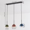 Koyoto lampa wisząca, kula świetlna, lampa wisząca niebeieski, zielony, przezroczysty, miedziany, 3-punktowe
