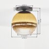 Koyoto lampa sufitowa, kula świetlna 30 cm złoty, przezroczysty, 1-punktowy