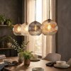Ripoll lampa wisząca, kula świetlna, lampa wisząca bursztynowy, przezroczysty, przydymiony, 4-punktowe