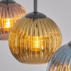 Koyoto lampa wisząca, kula świetlna, lampa wisząca niebeieski, złoty, miedziany, 3-punktowe