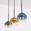 Koyoto lampa wisząca, kula świetlna, lampa wisząca niebeieski, złoty, zielony, przezroczysty, 3-punktowe