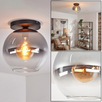 Koyoto lampa sufitowa, kula świetlna 30 cm przezroczysty, przydymiony, 1-punktowy