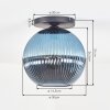 Koyoto lampa sufitowa, kula świetlna 30 cm niebeieski, 1-punktowy