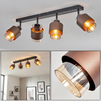 Traak Lampa sufitowa, Spot sufitowy Czarny, 4-punktowe