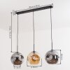 Ripoll lampa wisząca, kula świetlna, lampa wisząca bursztynowy, przydymiony, 3-punktowe