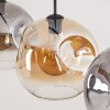 Ripoll lampa wisząca, kula świetlna, lampa wisząca bursztynowy, przezroczysty, przydymiony, 3-punktowe